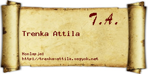 Trenka Attila névjegykártya